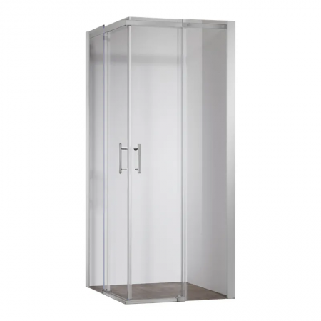 Душова кабіна SR-SC03-TR-01/100x100x200/без піддону/прозоре скло/Easy Clean/6мм/CHROME (KR5357)